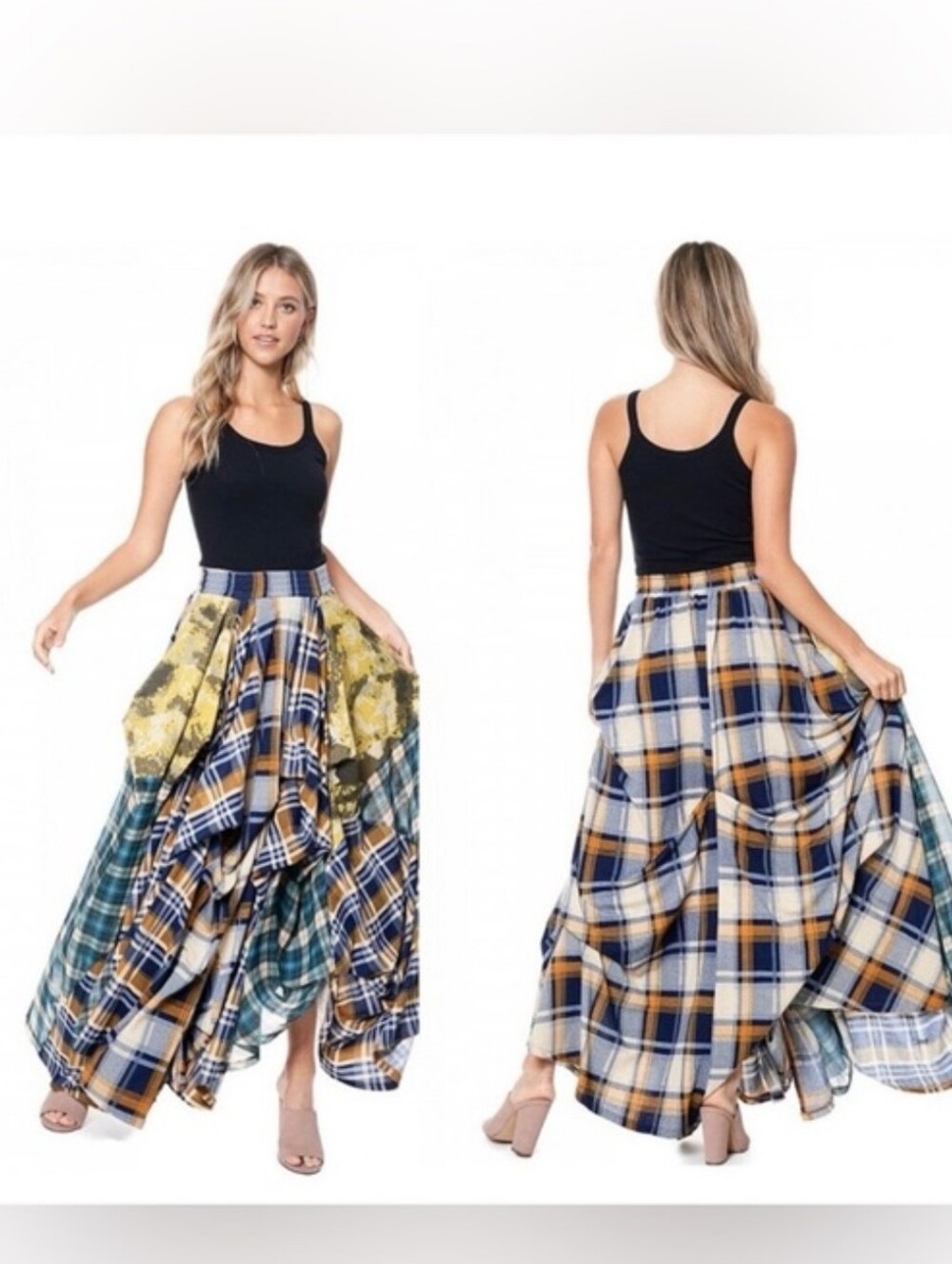 TOV Plaid Multicolor Women's Skirt - Picture 9 of 13